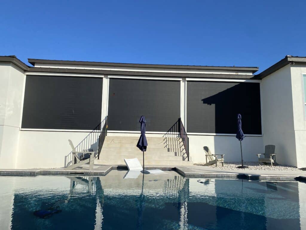 Outdoor Privacy Screen By Pool